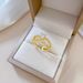 【 Real Gold 】 Bow Full Diamond With Adjustable Opening, Simple Handmade Ring, Couple's Pair Ring_ipsvogv.com