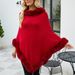 Women's Clothing 2023 autumn and winter new women's clothing shawl tassel cape fur collar pullover sweater women_ipsvogv.com