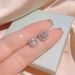 Zircon Square Collarbone Chain Simple Korean High Carbon Simulation Diamond Ring Earring Pendant Three Piece Set_ipsvogv.com