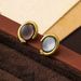 Versatile Snake Ring, Black Butterfly Shell, Exquisite Small Earrings, High-end Feeling, Light Luxury Temperament,_ipsvogv.com