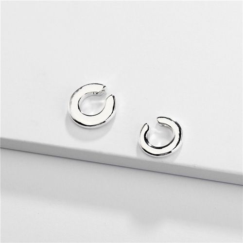 Women’s Jewelry Set Fashion Classic Style Asymmetrical Large And Small Ring Polished Alloy Ear Plus Double Round Ear Bone Clip C Shaped Ear Bone Clip_ipsvogv.com