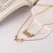 New Fashionable And Popular Embedding Water Diamond Letter MOM Flower 2 Necklace Set_ipsvogv.com