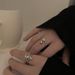 Irregular Sweet Cool Pearl Ring, Women's Trendy Fashion Personality Three Piece Set, Niche Design, High-end Feeling,_ipsvogv.com