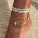 Ocean Vacation Style Starfish Pendant Anklet Set Temperament Pearl Rice Bead Foot Decoration For Women_ipsvogv.com
