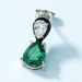 Water drop cultivated emerald earrings S925 silver claw inlaid colored gemstone retro earrings light luxury fashion_ipsvogv.com