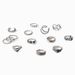 New Open Joint Ring With Diamond Inlay, Simple Snake Shaped Small Flower And Leaf Set Of 14 Pieces_ipsvogv.com