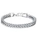 Stainless Steel Fashion Hip-Hop Double Row Front And Back Chain Men's Personality Punk Braided Bracelet Jewelry_ipsvogv.com