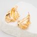 Geometric Irregular Wrinkle Liquid Lava Style Women's Earrings Studs_ipsvogv.com