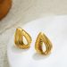 Unisex Light Luxury Hollow Earrings Oval Teardrop Twill Earrings Fashionable And Simple Earrings_ipsvogv.com