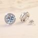 S925 Sterling Silver Female Earrings 50 Points/1 Carat Round Earrings Wedding Moissanite Jewelry_ipsvogv.com