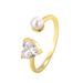 Light Luxury Fashion Design Ring Female Gold Plated Inlaid Love Zircon Pearl Open Ring_ipsvogv.com