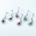 Ancient Hollow Leaves Long Earrings S925 Silver Breeding Red And Blue Stud Earrings_ipsvogv.com