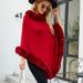 Women's Clothing 2023 autumn and winter new women's clothing shawl tassel cape fur collar pullover sweater women_ipsvogv.com