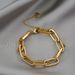 Thick Chain Double Layer Bracelet Women's Titanium Steel Gold Electroplated Anti Fading Fashionable Handicraft_ipsvogv.com