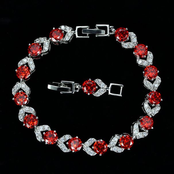 Fashionable High End Atmospheric Color Preserving Diamond White Crystal AAA Zircon Bracelet For Women Anti Allergic Hand Jewelry_ipsvogv.com