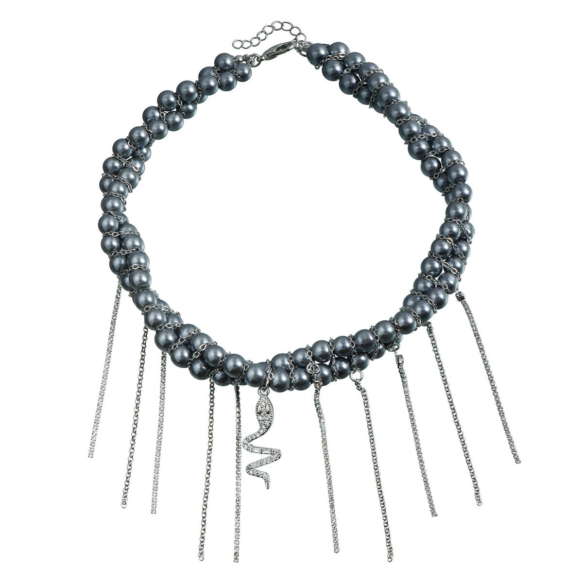 New Year snake pendant tassel texture clavicle chain light luxury fashion necklace winding chain women_ipsvogv.com
