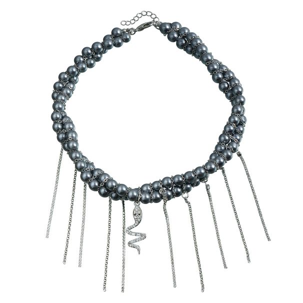 New Year snake pendant tassel texture clavicle chain light luxury fashion necklace winding chain women_ipsvogv.com