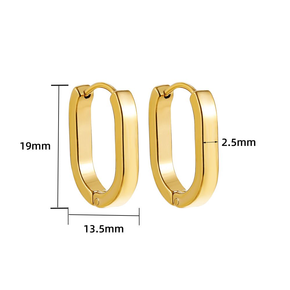 Women’s Jewelry Set Fashion New Earrings INS Style Geometric Gold Stainless Steel Ear Buckles Advanced Simple Ear Buckles_ipsvogv.com