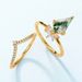 exclusive Crown Stacking Natural Green Moss Stone Ring S925 Silver Water Grass Agate Combination Ring Light Luxury Style_ipsvogv.com