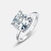 new Product Pigeon Egg Fat Square Brilliant Moissanite Ring Female S925 Silver Inlaid Moissanite Wedding Ring Simple Atmosphere_ipsvogv.com
