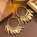 Fashionable Exaggerated Geometric Circle For Women With A Sense Of Luxury, Fashionable And Personalized Silver Needle_ipsvogv.com