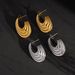 INS Fashionable INS Retro Titanium Steel Hollow Oval Earrings_ipsvogv.com