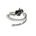 Black Rose Open Ring With Niche Design, Personalized Full Diamond Zircon, Fashionable And Simple Pearl Woman_ipsvogv.com