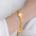Small Braided Little Prince Dial Gold Plated Design Rose Wide Bracelet_ipsvogv.com