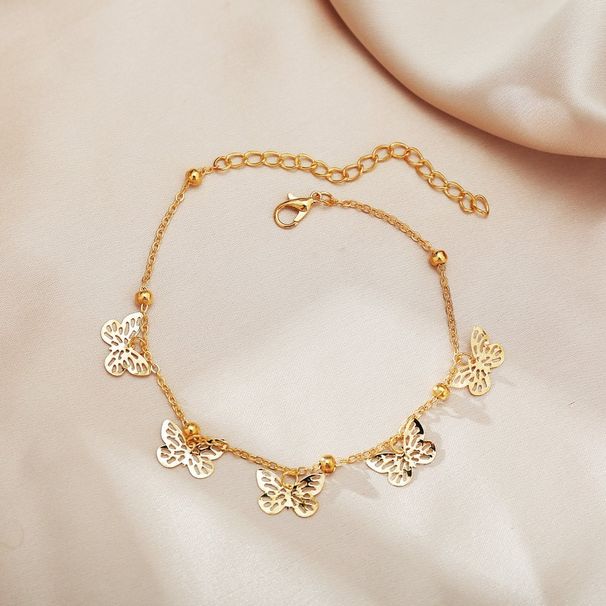 new Fashion Retro Carved Elephant Peach Heart Alloy Anklet Bracelet Jewelry_ipsvogv.com