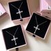 S Pure Silver Beauty God Cross Full Pendant Necklace Exquisite Sparkling Zirconia Light Luxury High Texture Diamond Set_ipsvogv.com