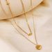 Popular Stainless Steel Double-layer Collarbone Chain With Female Niche Design, Fashionable And Versatile Heart-shaped_ipsvogv.com