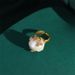 Middle Baroque Pearl Studded Diamond Jewelry For Women, High-end And Niche Brass Ring_ipsvogv.com