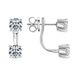 Fashionable Personalized Double Wear Mosonite with Sterling Silver, Small and High end Luxury Earrings_ipsvogv.com