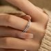 S925 Sterling Silver Ring For Women, High End Personality, Double Layer Niche Design, 14K Gold Plated Diamond Ring_ipsvogv.com