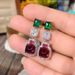 Cao Shifeng Emerald Contrast Earrings with Sense, Celebrity Earrings, Fashion Dinner Paired with Earrings_ipsvogv.com