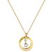 【 Full Body Titanium Steel 】 Roman Circular Ring Female Niche Design Minimalist Pendant Short Collarbone Chain Korean_ipsvogv.com