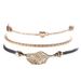 Fashionable, Popular, Personalized New Sree Shooing Korean Ediion Leaf Peach Hear Carved Hollow 3-piece Bracele_ipsvogv.com