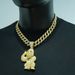 Hip Hop Full Diamond 3D Ape Pendant, Unisex Necklace, Hip-hop Trendy Design Accessory_ipsvogv.com