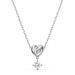 Romantic Twisted Heart Shaped Single Diamond Teardrop Earrings Necklace Love Knot Love Necklace_ipsvogv.com