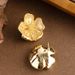 Fashionable Matte Gold And Silver Three-dimensional For Women, Exaggerated, Light Luxury, High-end Floral Earrings_ipsvogv.com
