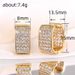 Cao Shi's Micro Inlaid Women's Minimalist New Style Trendy Ear Buckle Geometric Square Double Sided Earrings_ipsvogv.com
