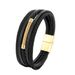 Multi layer hand woven genuine leather bracelet, stainless steel ethnic style men's bracelet jewelry_ipsvogv.com