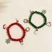 Stretchy Christmas Beaded Bracelet With 8mm Natural Stone For Men And Women, Handmade Holiday Jewelry Gift Natural Stone 8mm Beaded Elastic Bracelet_ipsvogv.com