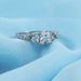 Fashion Celtic knot engagement ring for women Princess square zircon platinum plated jewelry_ipsvogv.com