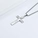 Hip hop style high gloss titanium steel cross necklace niche personality light cross pendant_ipsvogv.com