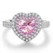 New Pink Love Platinum Plated Boutique Women's Zircon Full Diamond Ring_ipsvogv.com