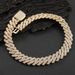 Hip Hop Full Diamond Diamond Cuban Chain Personality Zircon Necklace Men's Versatile High End Fashion Jewelry_ipsvogv.com