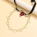 Melted Acrylic Pendant Metal Hollow Love Leg Women's Lace Elastic Sexy Thigh Ring Body Chain_ipsvogv.com