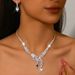 Women’s Jewelry Set Fashion New Fashion Trend Zircon Earrings Necklace Bracelet Three Piece Set Women's Wedding_ipsvogv.com
