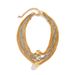 Exaggerated Metal Ball Pendant Personalized Multi Layered Box Chain Necklace Ornament For Women_ipsvogv.com